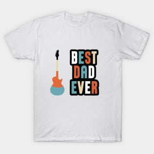 Best guitar dad ever cool modern design T-Shirt